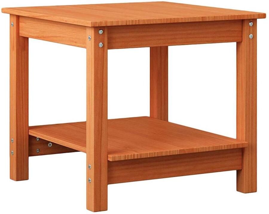 VidaXL Salontafel Wasbruin 50 x 50 x 45 cm Massief grenenhout