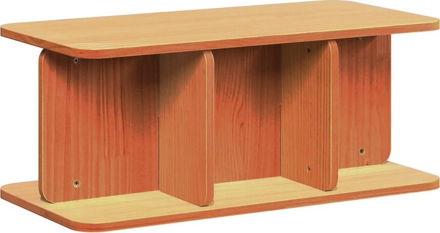 VidaXL Salontafel Wasbruin 80 x 39.5 x 33.5 cm Massief grenenhout