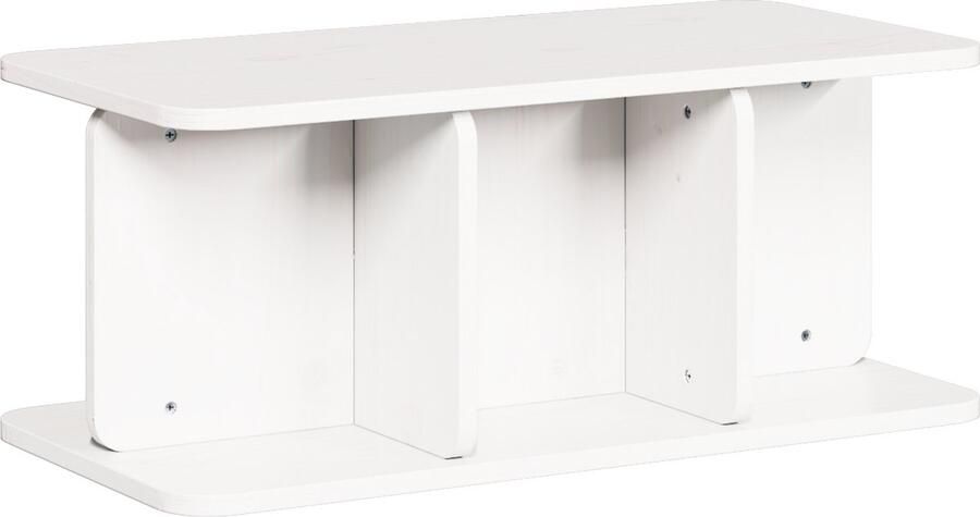 VidaXL Salontafel Wit 80 x 39.5 x 33.5 cm Massief grenenhout