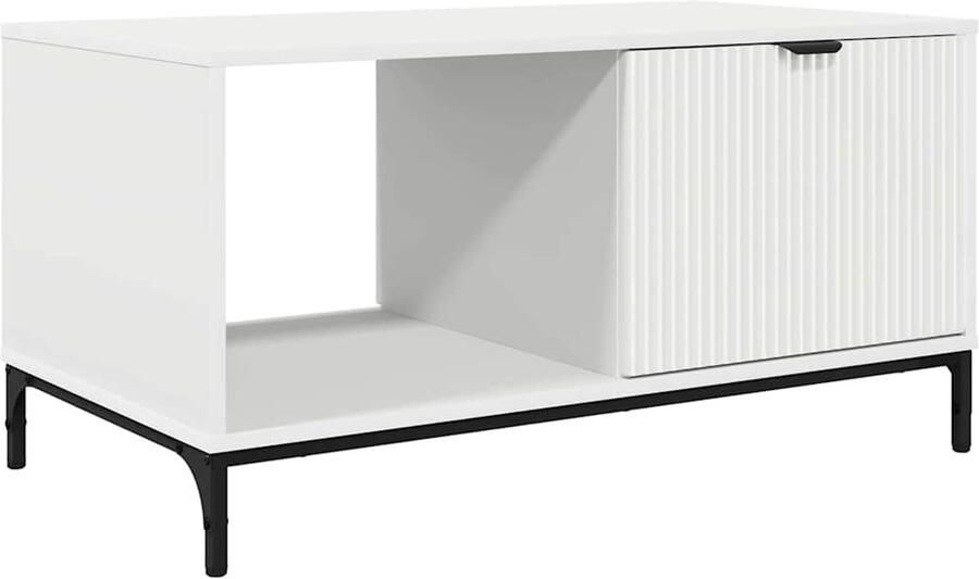 VidaXL Salontafel Wit 90 x 49 x 46 cm Bewerkt hout