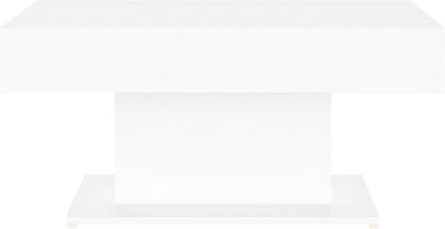 VidaXL Salontafel Wit 96x50x45 cm Bewerkte Hout Salontafel Witte Salontafel Houten Salontafel Spaanplaat Salontafel 96x50x45 - Foto 2