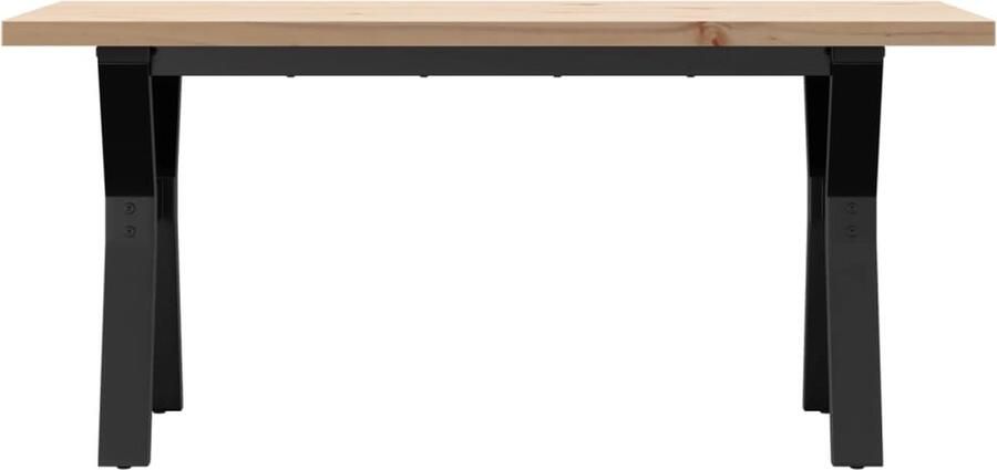 VidaXL Salontafel Y-frame 100x50x45 5 cm grenenhout en gietijzer - Foto 2