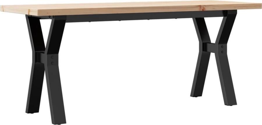VidaXL Salontafel Y-frame 110x40x45 5 cm grenenhout en gietijzer