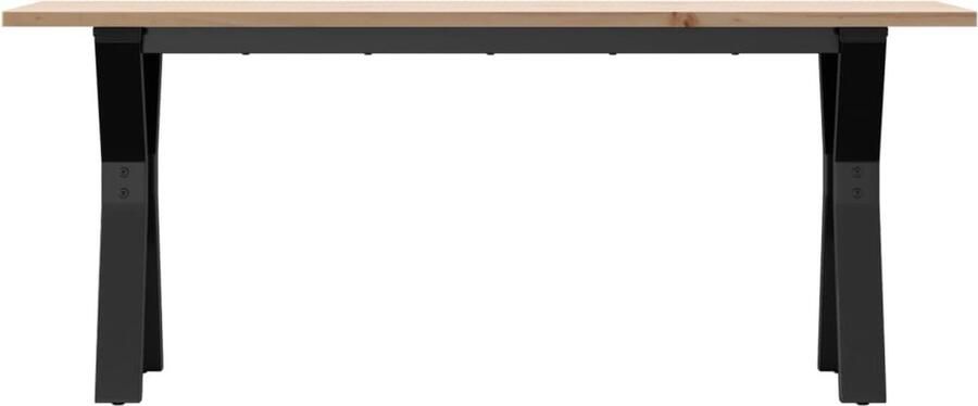 VidaXL Salontafel Y-frame 110x40x45 cm massief grenenhout en gietijzer - Foto 2