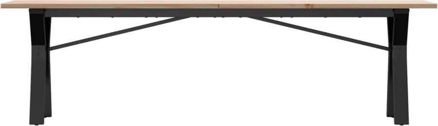 VidaXL Salontafel Y-frame 160x40x45 cm massief grenenhout en gietijzer