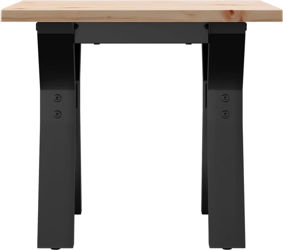 VidaXL Salontafel Y-frame 40x40x35 cm massief grenenhout en gietijzer