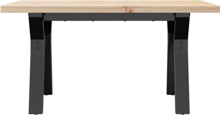 VidaXL Salontafel Y-frame 80x50x40 5 cm grenenhout en gietijzer