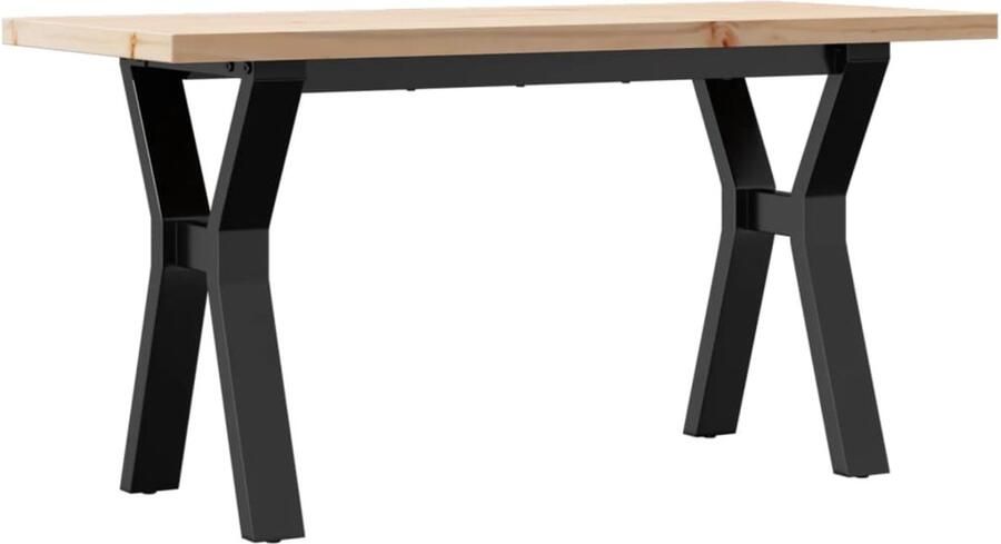 VidaXL Salontafel Y-frame Grenenhout en Gietijzer Salontafel Tafeltje Koffietafel Zitkamer Meubilair Houten Tafel Grenenhout Industrieel Design Vintage Style