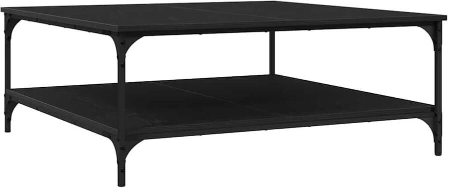 VidaXL Salontafel Zwart eiken 100 x 100 x 40 cm Bewerkt hout