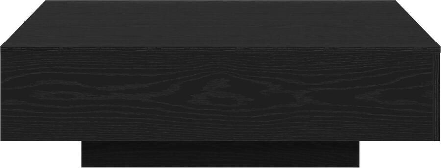 VidaXL Salontafel Zwarte Eiken Massief Eikenhout 100 x 100 x 31 cm