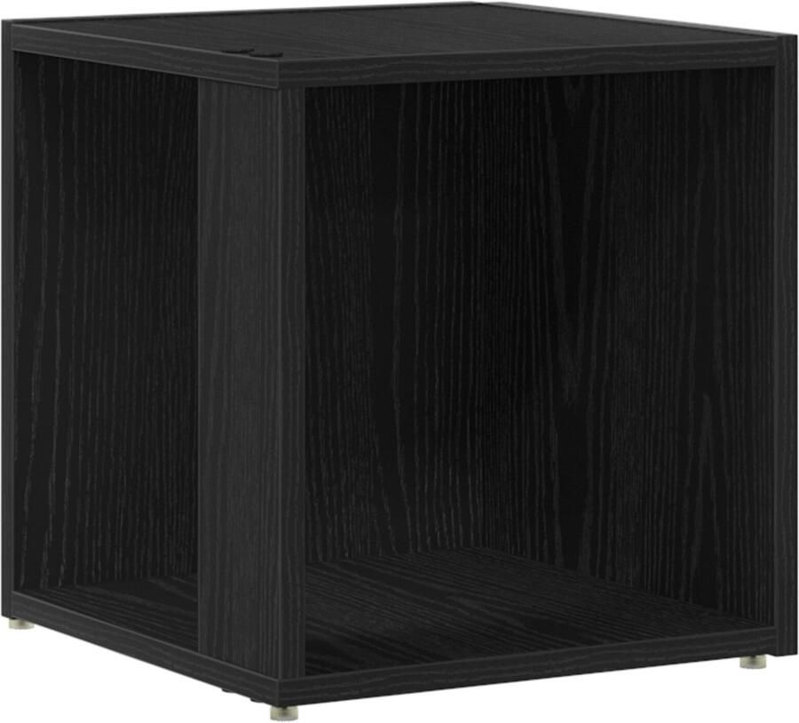 VidaXL Hoekkast Zwart eiken Hout 33 x 33 x 34 5 cm Opslag Hoekkast