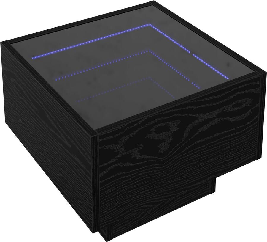 VidaXL Bijzettafel Zwart eiken 40 x 40 x 30 cm Bewerkt hout