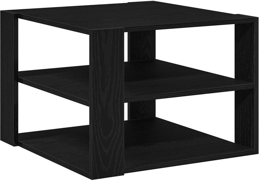 VidaXL Salontafel Zwart eiken Hout 59 5x59 5x40 cm Salontafel Vierkant - Foto 2