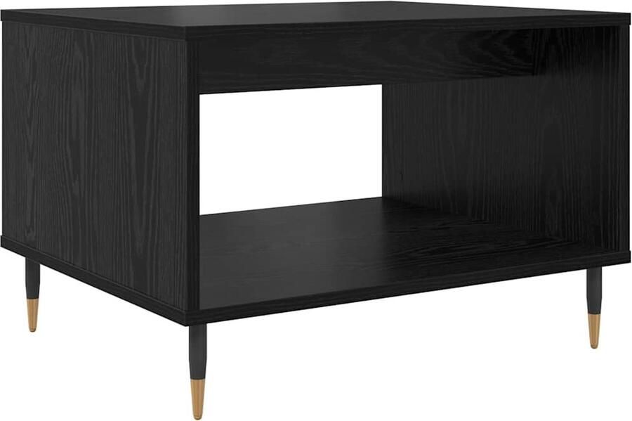 VidaXL Salontafel Zwart eiken 60 x 50 x 40 cm Bewerkt hout