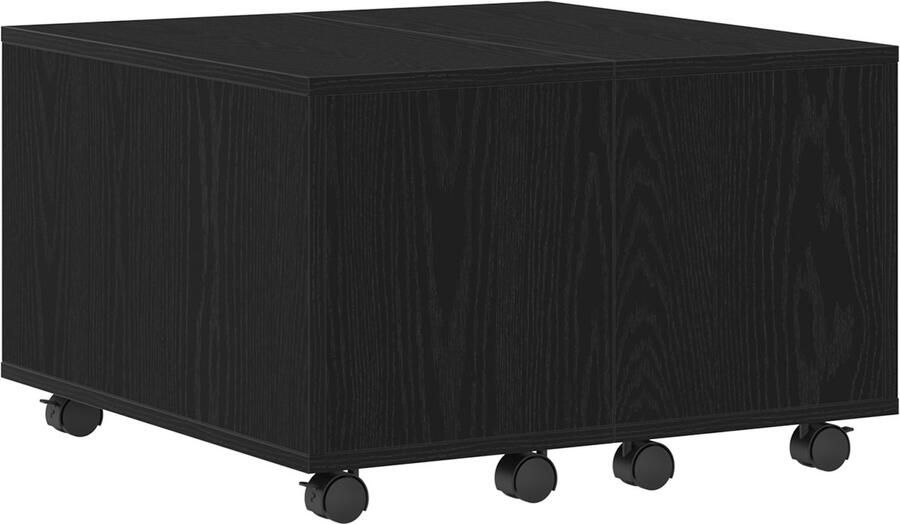 VidaXL Salontafel Zwart eiken Geïndustrialiseerd hout 60 x 60 x 38 cm