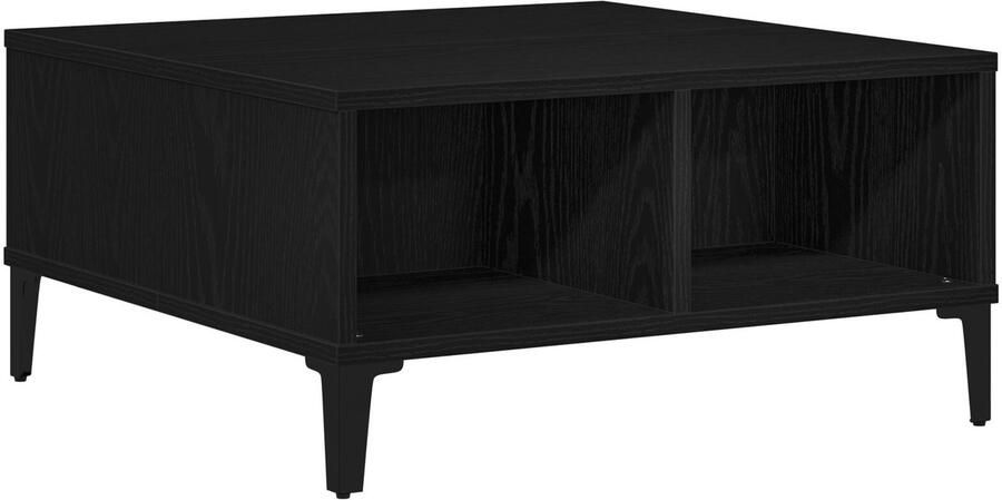 VidaXL Salontafel Zwart eiken Samengesteld hout Middelgroot Opslag