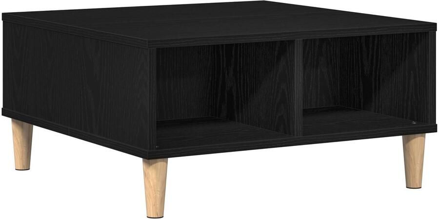 VidaXL Salontafel Zwart Eiken 60x60x30 cm Gemaakt van Geengineerd Hout - Foto 2