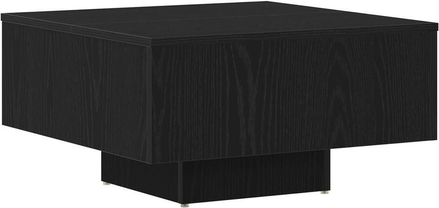 VidaXL Salontafel Zwart Eiken Engineered Wood 60 x 60 x 31.5 cm Modern - Foto 2