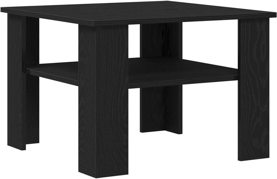 VidaXL Salontafel Zwart eiken Bewerkt hout 60 x 60 x 42 cm Stevig - Foto 3