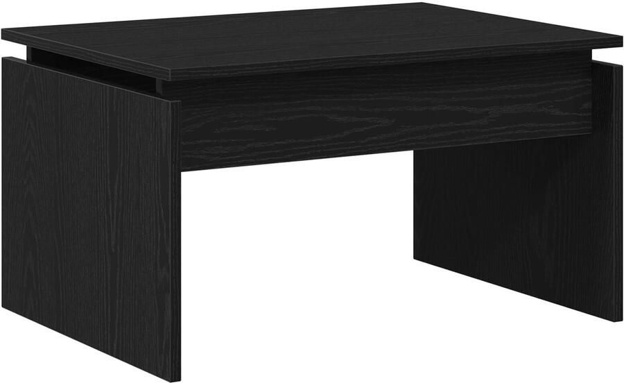 VidaXL Salontafel Zwart Eiken Hout 68 x 38 x 50 cm Duurzaam Salontafel - Foto 2