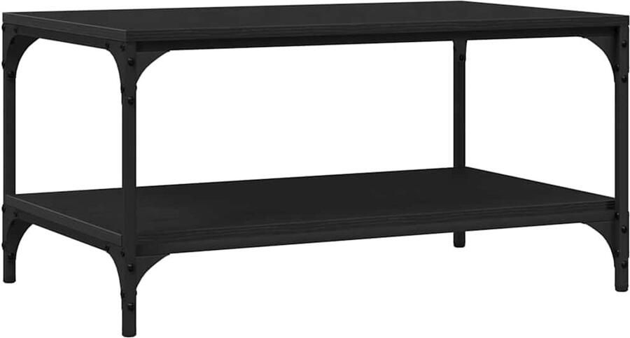 VidaXL Salontafel Zwart eiken 80 x 50 x 40 cm Bewerkt hout
