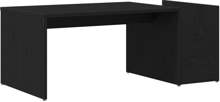 VidaXL Salontafel Zwart Eiken Hout 90 x 45 x 35 cm Duurzaam Salontafel