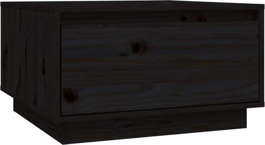 VidaXL Salontafel Zwart Massief Grenenhout 55x56x32 cm Bijzettafel Salontafel Koffietafel Banktafel Zwarte Salontafel Grenenhouten Salontafel Massieve Salontafel Kleine Salontafel Tv Tafeltje Sidetable Stoelenplank
