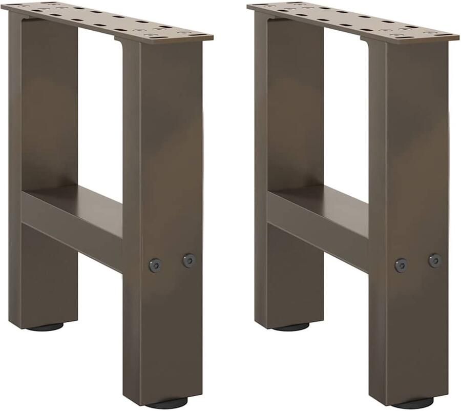 VidaXL Salontafelpoten 2 st 30x (30-31) cm staal naturel staal