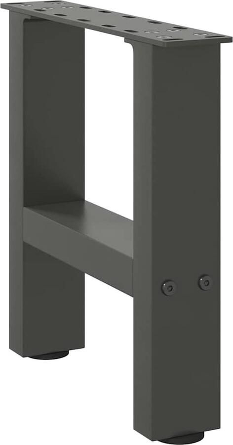 VidaXL Salontafelpoten 2 st 30x(30-31) cm staal antracietkleurig - Foto 2