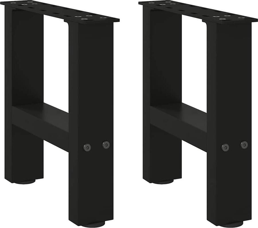 VidaXL Salontafelpoten 2 st 30x(30-31) cm staal zwart