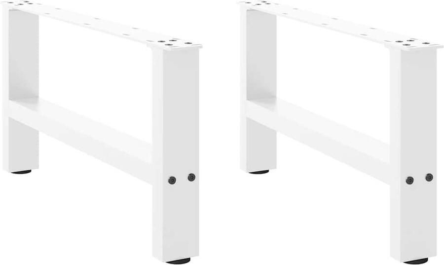 VidaXL Salontafelpoten Wit Staal 60x30-31 cm Salontafel Pot Salontafel Poten Houten Salontafel Metalen Salontafel Modern Tafellaar