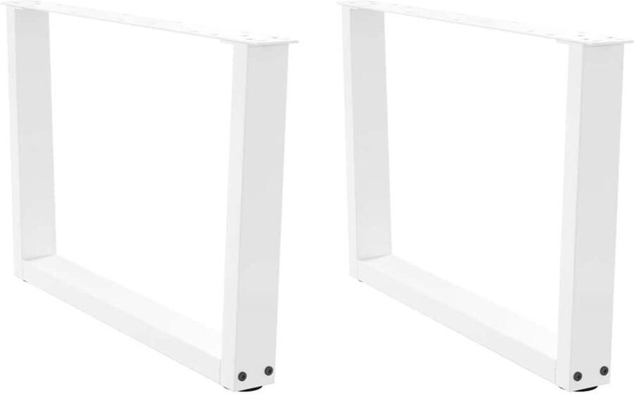 VidaXL Eettafelpoten V-vormig Staal Wit 70 cm Eettafelpoten V-vormige Tafelpoten Metalen Tafelpoten Witte Tafelpoten Eettafel Onderstel