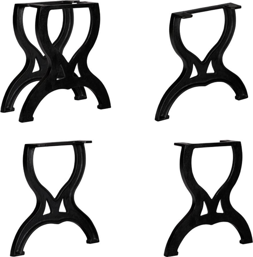 VidaXL Salontafelpoten 2 st X-frame gietijzer Tafelpoot Tafelpoten Tafel Poot Tafel Poten