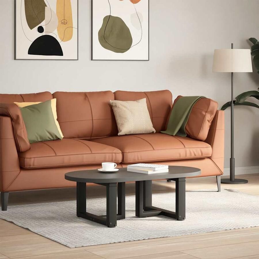 VidaXL Salontafelpoten 2 stuks Staal Zwart Salontafel Potten Metalen Tafelpoten T-vormige Tafelpoten Salontafel Onderstel Tafelvoet