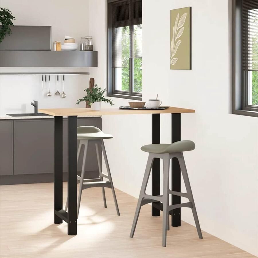 VidaXL Salontafelpoten 2 stuks Staal Zwart Salontafel Potten Salontafel Poten Zwart Tafelpoten Staal Tafelpoten Industrieel Salontafel Onderstel - Foto 2