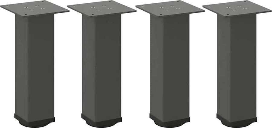 VidaXL Salontafelpoten 30-32 cm staal antraciet Salontafel Potten Salontafel Poten Antraciet Metalen Salontafel Poten Staal Salontafel Poten Adjustable Table Legs