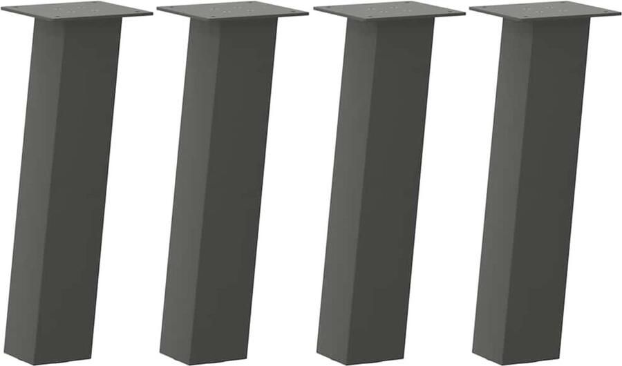 VidaXL Salontafelpoten 4 stuks 30 cm Antraciet Salontafel Potten Salontafel Poten Antraciet Metalen Salontafel Poten Staal Salontafel Poten Modern Salontafel Onderstel