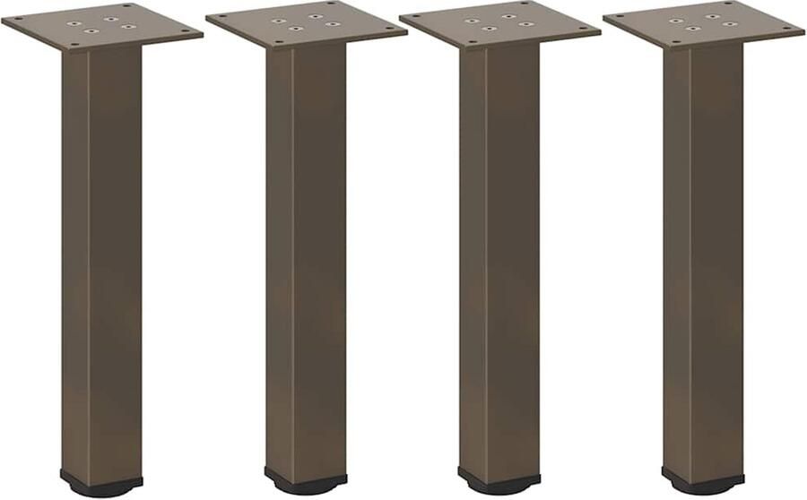 VidaXL Salontafelpoten 4 stuks Staal 30-32 cm Salontafelpoten Salontafels Metalen Poten Vintage Stijl Industrieel Design - Foto 2