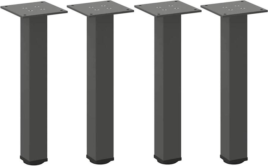 VidaXL Salontafelpoten 42-44 cm Staal Antraciet Salontafel Potten Salontafel Poten Antraciet Tafelpoten Modern Staal Tafelpoten Salontafel Onderstel - Foto 2