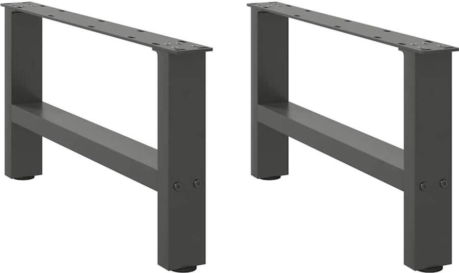 VidaXL Salontafelpoten 70x31 cm Staal Antraciet Salontafel Potten Staal Tafelpoten Zwarte Tafelpoten Industriële Tafelpoten Moderne Tafelpoten