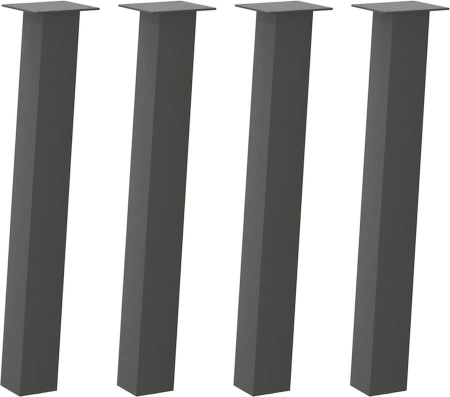 VidaXL Salontafelpoten 72 cm staal antraciet Salontafel Potten Staal Tafelpoten Antraciet Tafelpoten Moderne Tafelpoten Set - Foto 2