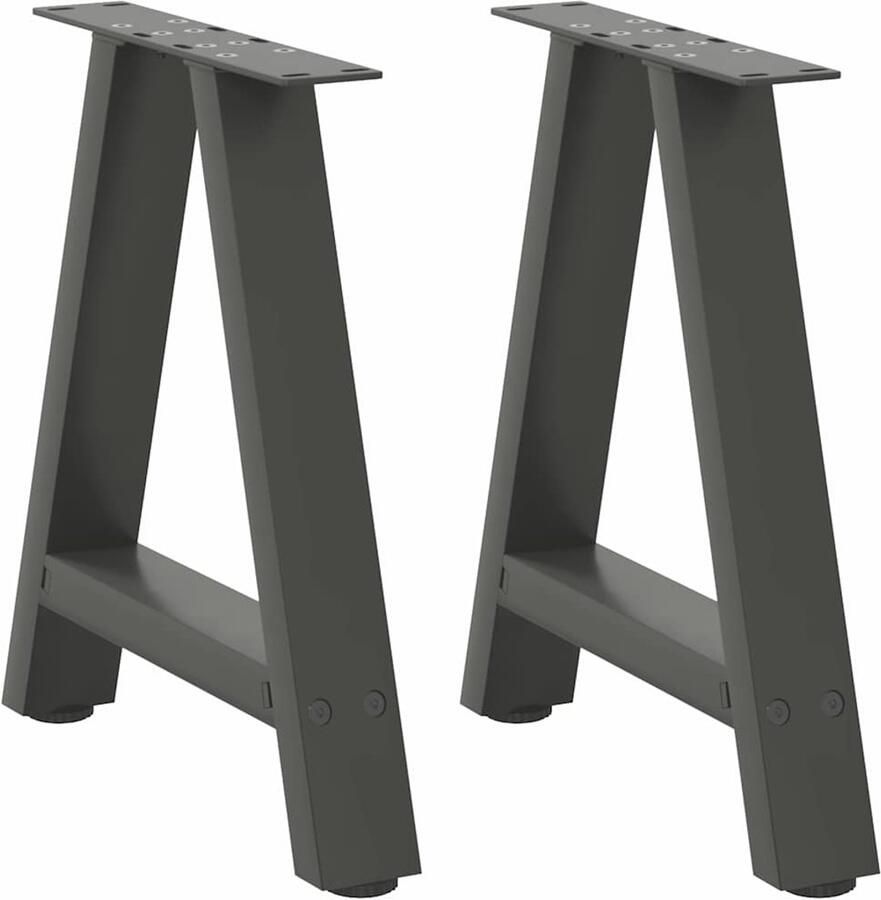 VidaXL Salontafelpoten A-vormig staal antraciet Salontafelpoten Staal Meubilair Antraciet Kleur A-vormig Onderstel Salontafel Accessoires