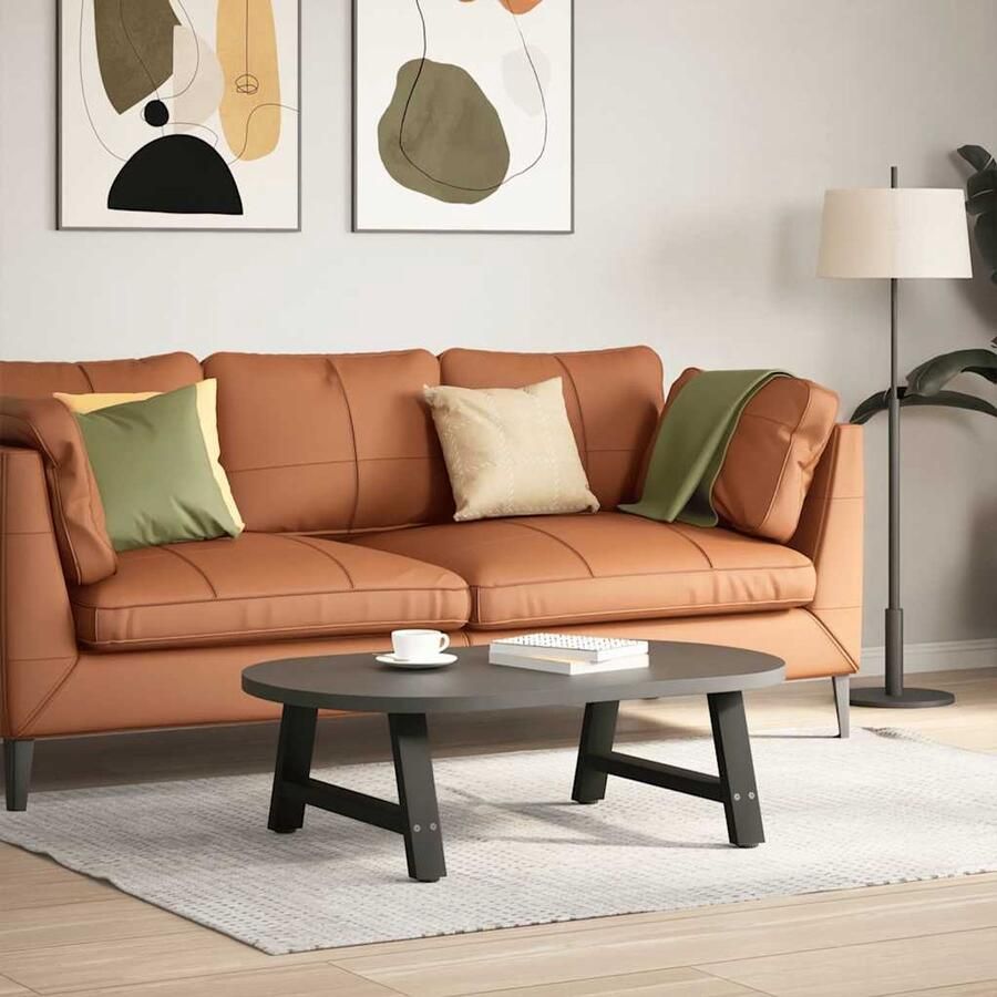 VidaXL Salontafelpoten A-vormig Staal Zwart 60x31cm Salontafel Potten Tafeltje Poten Metalen Tafelpoten A-vormige Tafelpoten Zwarte Tafelpoten