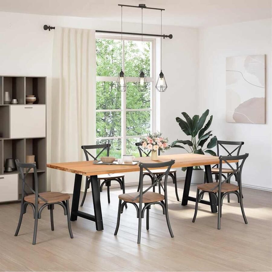 VidaXL Salontafelpoten A-vormig Staal Zwart Salontafelpoten Salontafels Tafelpoten Zwarte Tafelpoten Metalen Tafelpoten - Foto 2