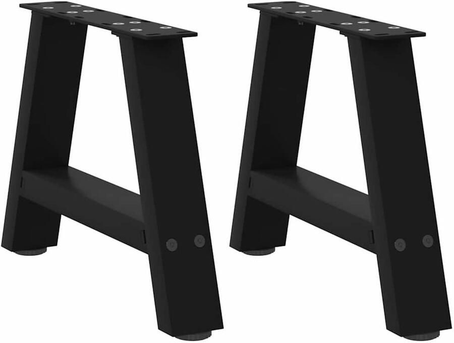 VidaXL Salontafelpoten A-vormig Staal Zwart Salontafel Potten Salontafelbenen Tafelpoten Zwart Staal Tafelpoten Moderne Tafelpoten