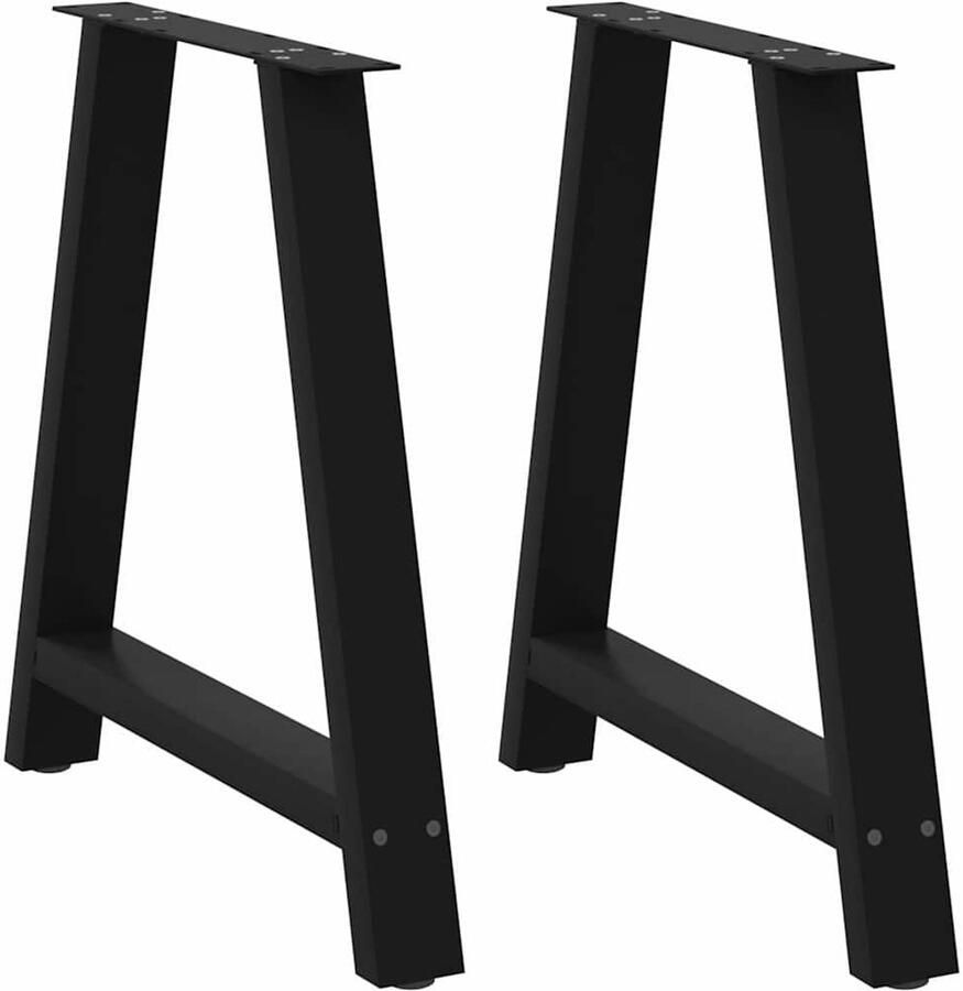 VidaXL Salontafelpoten A-vormig Staal Zwart Salontafelpoten Salontafels Tafelpoten Zwarte Tafelpoten Metalen Tafelpoten