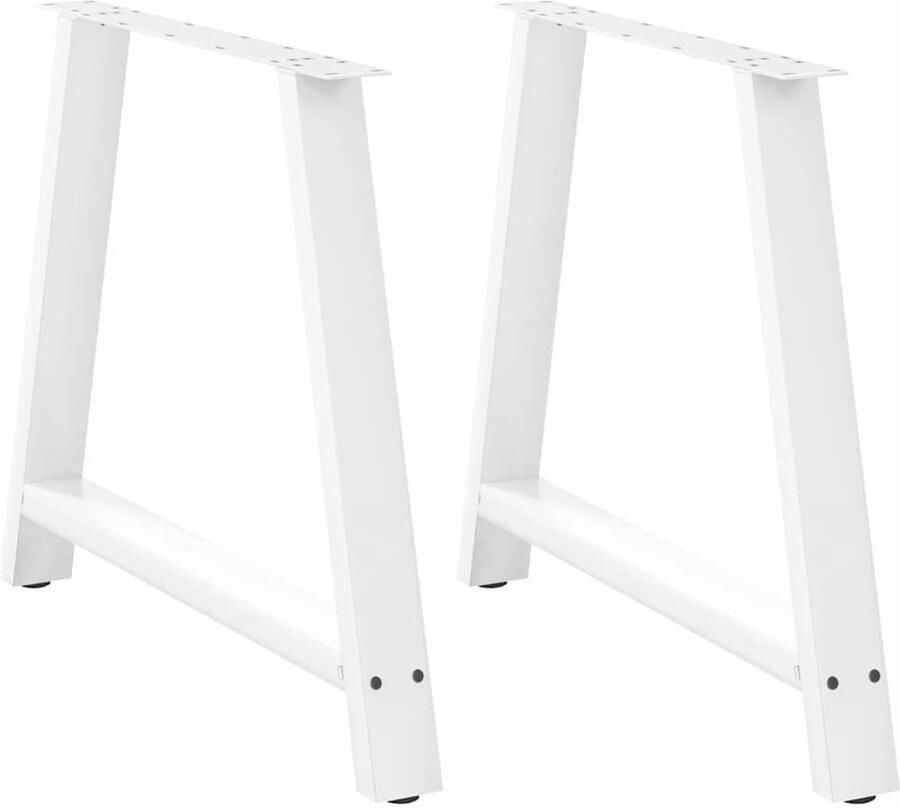 VidaXL Salontafelpoten A-vormig Wit 100x73 cm 2 stuks Salontafel Potten Salontafelbenen Staal Tafelpoten Witte Tafelpoten Moderne Tafelpoten