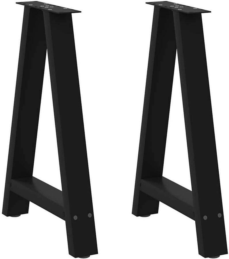 VidaXL Salontafelpoten A-vormig Zwart Staal 50cm Salontafel Potten Salontafelbenen Tafelpoten Zwarte Tafelpoten A-vormige Tafelpoten