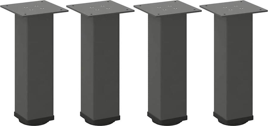 VidaXL Salontafelpoten Staal 42-44 cm Antraciet Salontafel Potten Staal Poten Antraciet Kleur Salontafel Onderstel Meubel Accessoires