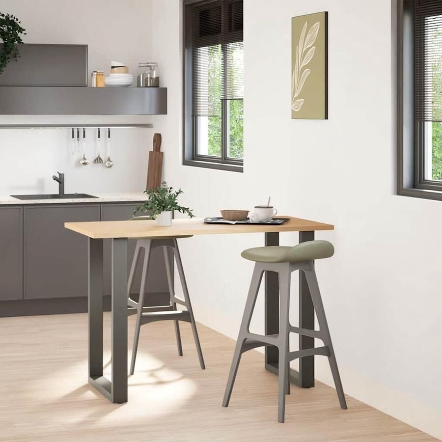 VidaXL Salontafelpoten Staal U-vormig Antraciet Salontafel Potten Staal Tafelpoten Zwarte Tafelpoten Salontafel Onderstel Tafelvoet